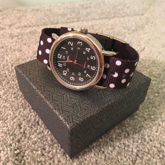 Timex Accessories - Black Polka Dot Timex Watch